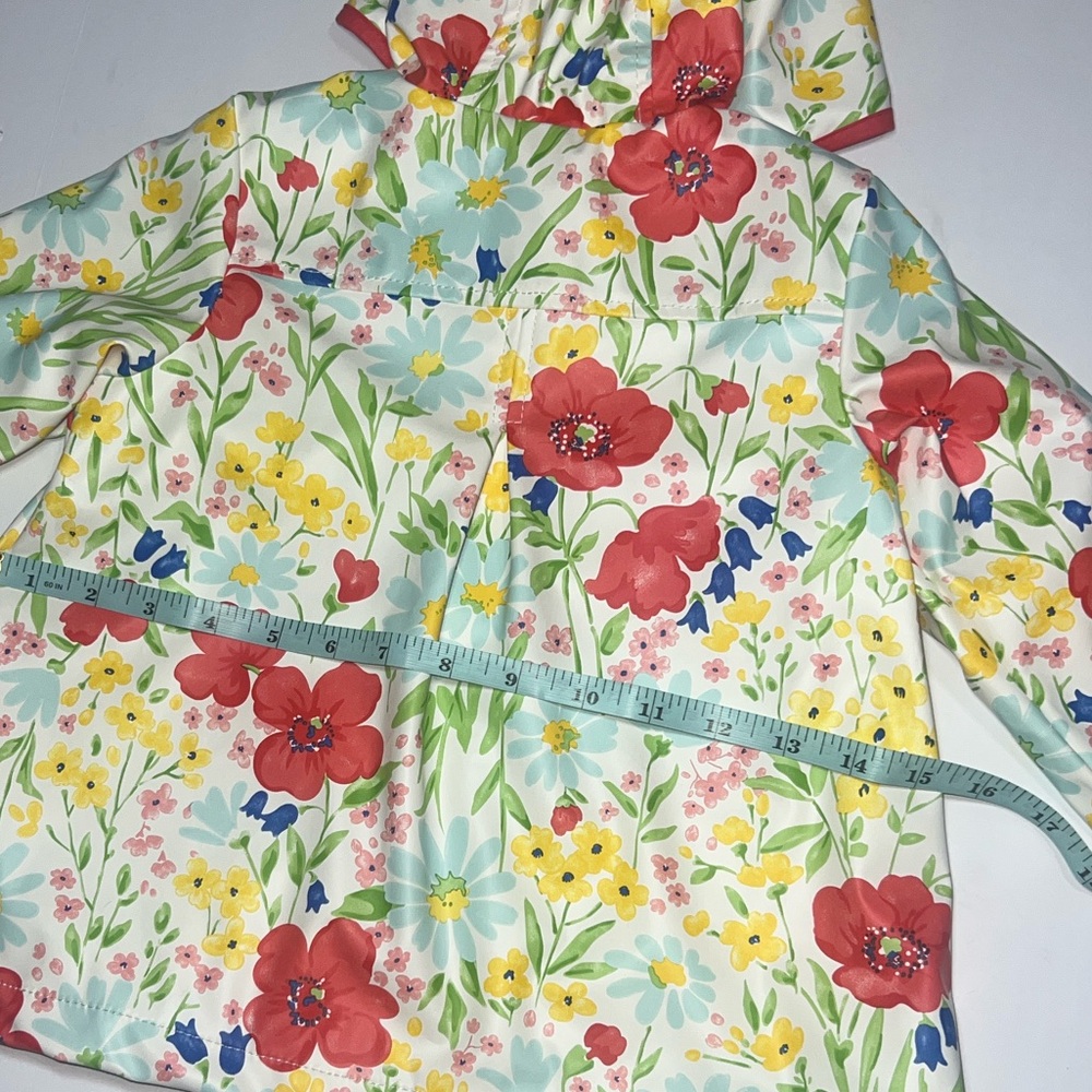 Little Me Colorful Floral Raincoat - Picture 8 of 9
